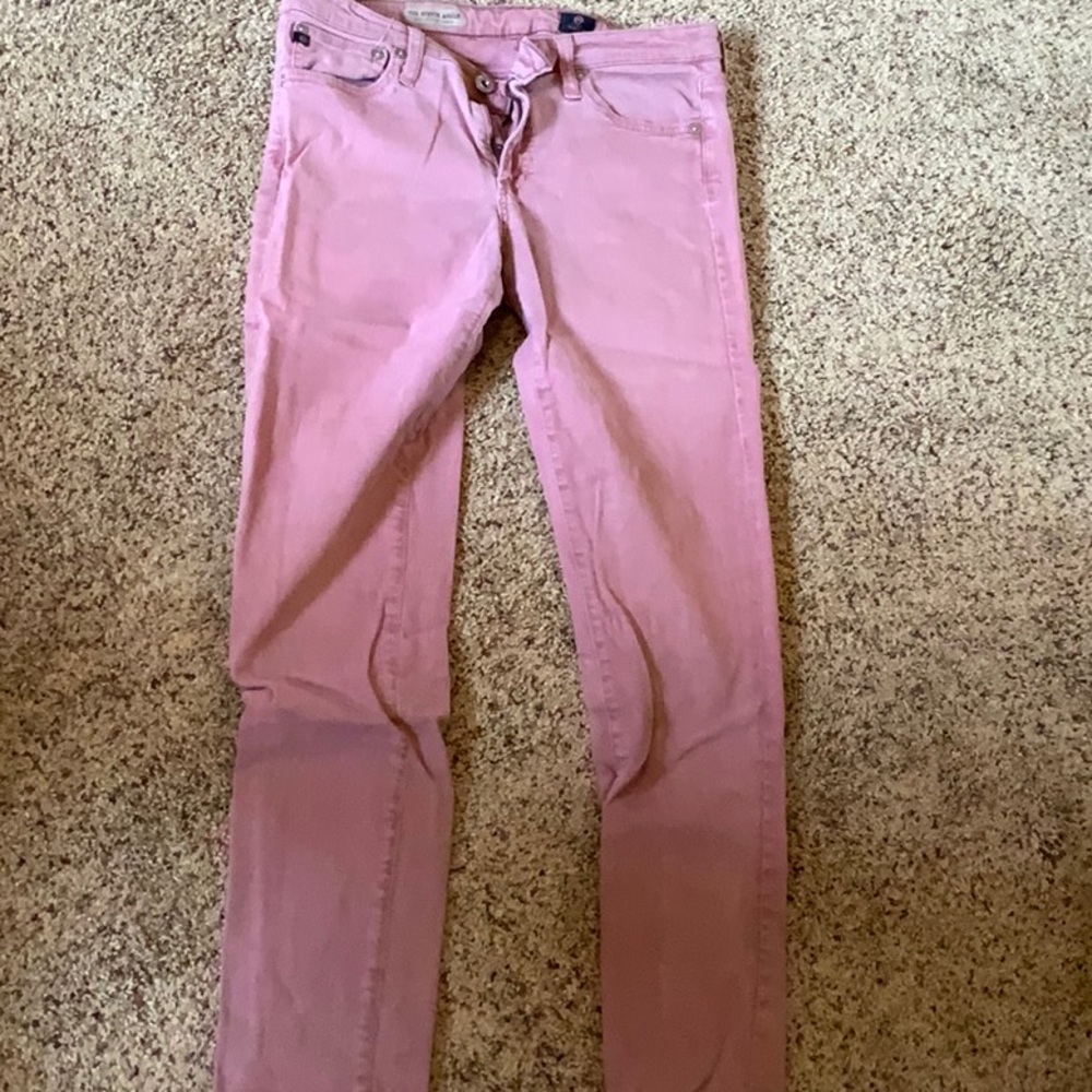 AG Stevie Ankle Mauve Pink Jeans